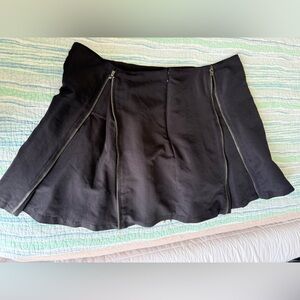 Ella Black A-Line Asymmetrical Mini Skirt